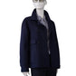 Dunkelblaue Double-Face Cabanjacke aus Wolle und Cashmere von ODEEH – Ansicht 4