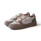 Braun/Grauer Velour Autry-Sneaker mit grüner Ferse „Medalist“ von Autry
