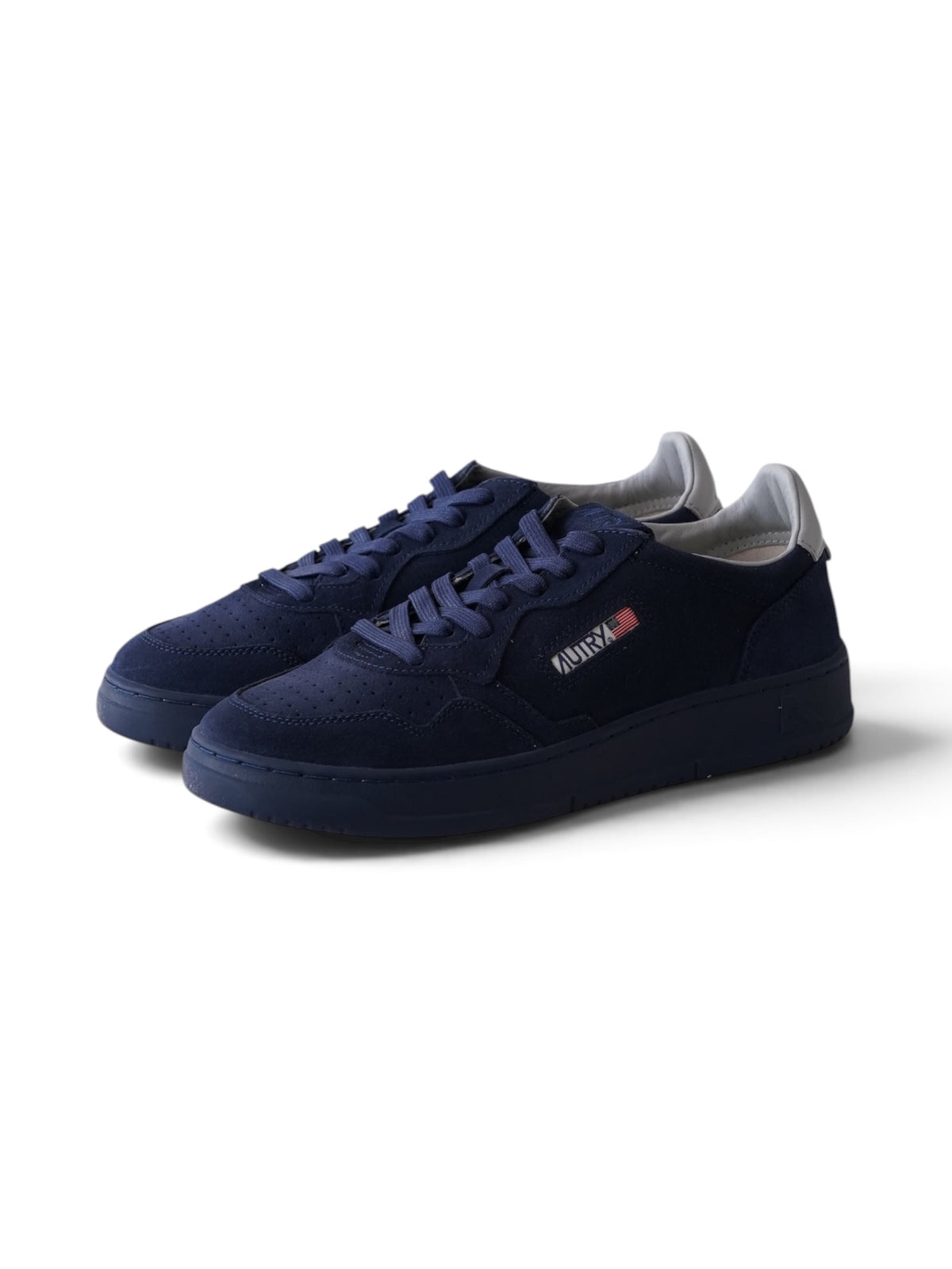 Dunkelblauer Velour Autry-Sneaker „Medalist“ von Autry