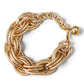 Goldenes Gliederarmband mit Doppelgliedern von Semicouture