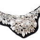 Schwarzes Collier mit Kristallen und Perlen von ODEEH – Ansicht 4