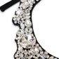 Schwarzes Collier mit Kristallen und Perlen von ODEEH – Ansicht 5