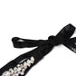Schwarzes Collier mit Kristallen und Perlen von ODEEH – Ansicht 6