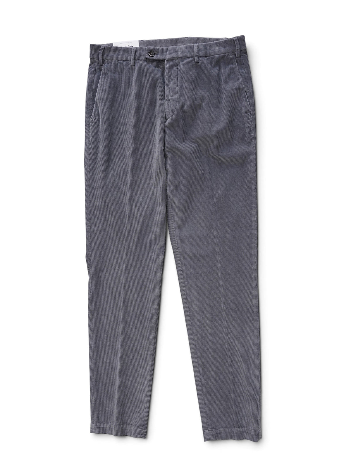 Graue Cordhose von Michael Coal – geöffneter Bund mit One-More-Size-Stretchband