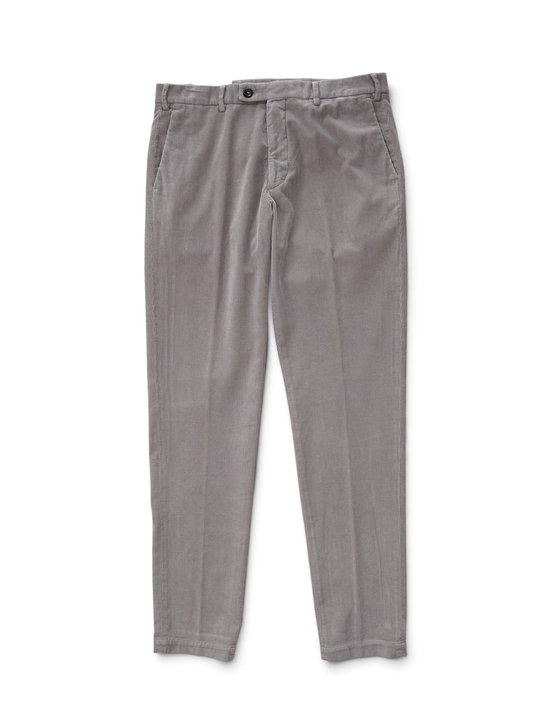Greigefarbene Cordhose von Michael Coal – geöffneter Bund mit One-More-Size-Stretchband