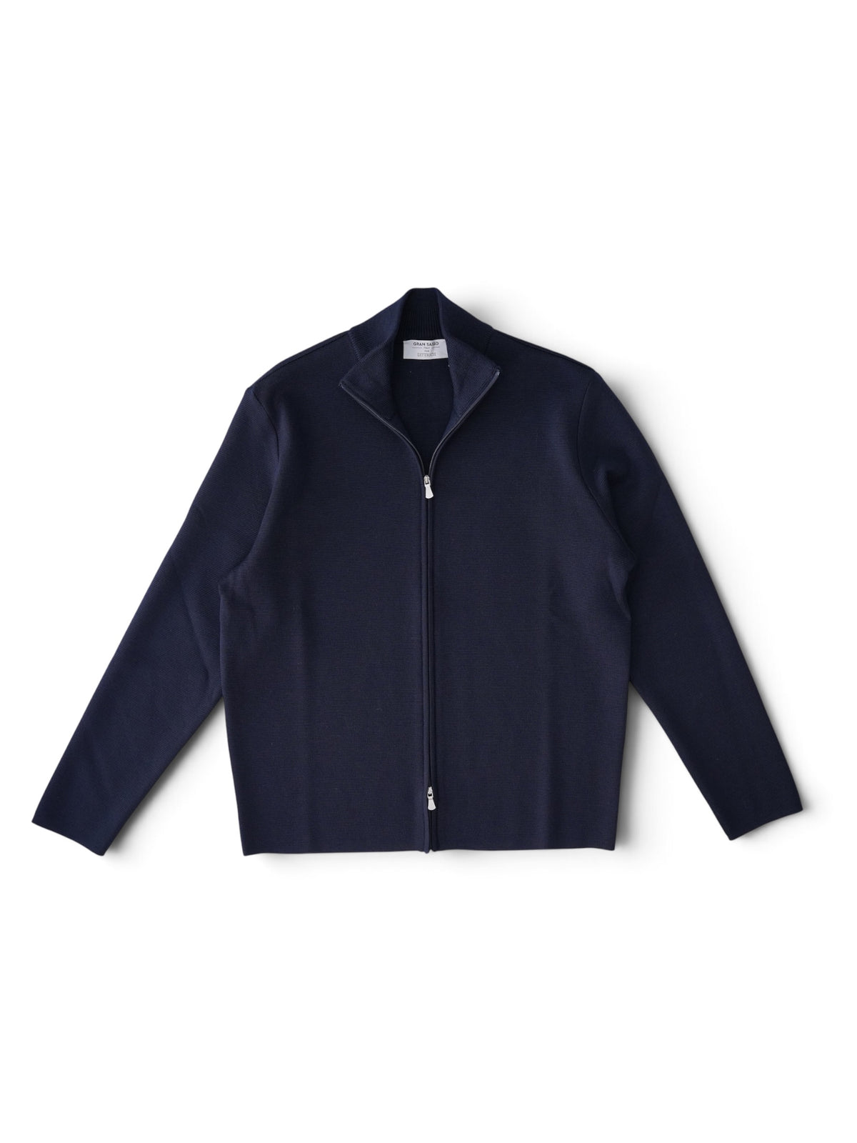 Dunkelblaue Strickjacke mit Reißverschluss von Gran Sasso