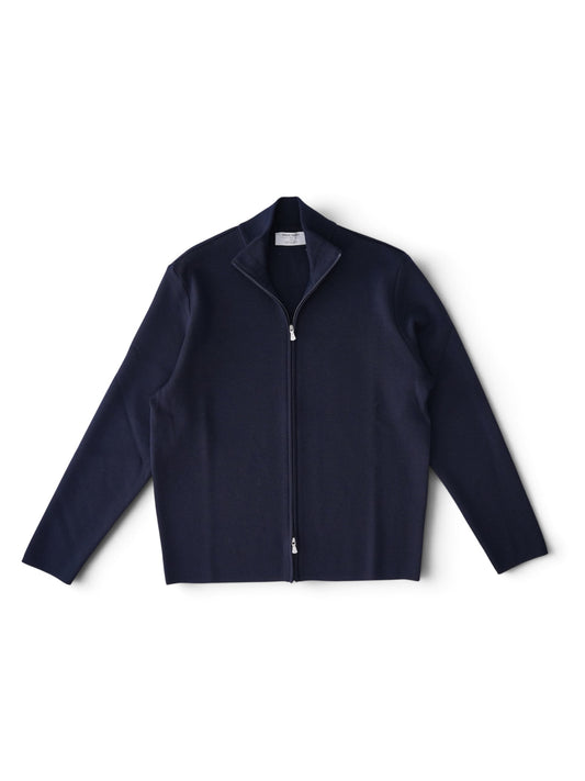 Dunkelblaue Strickjacke mit Reißverschluss von Gran Sasso