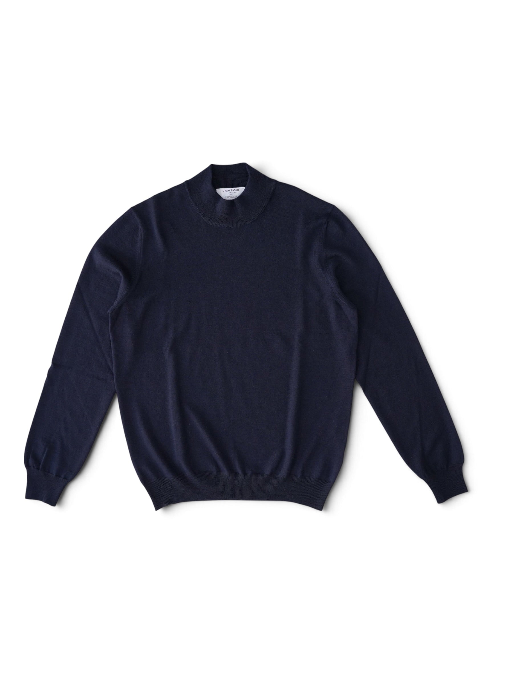 Dunkelblauer Pullover mit Stehkragen von Gran Sasso