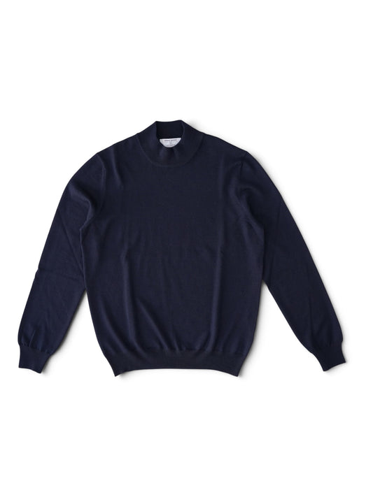Dunkelblauer Pullover mit Stehkragen von Gran Sasso