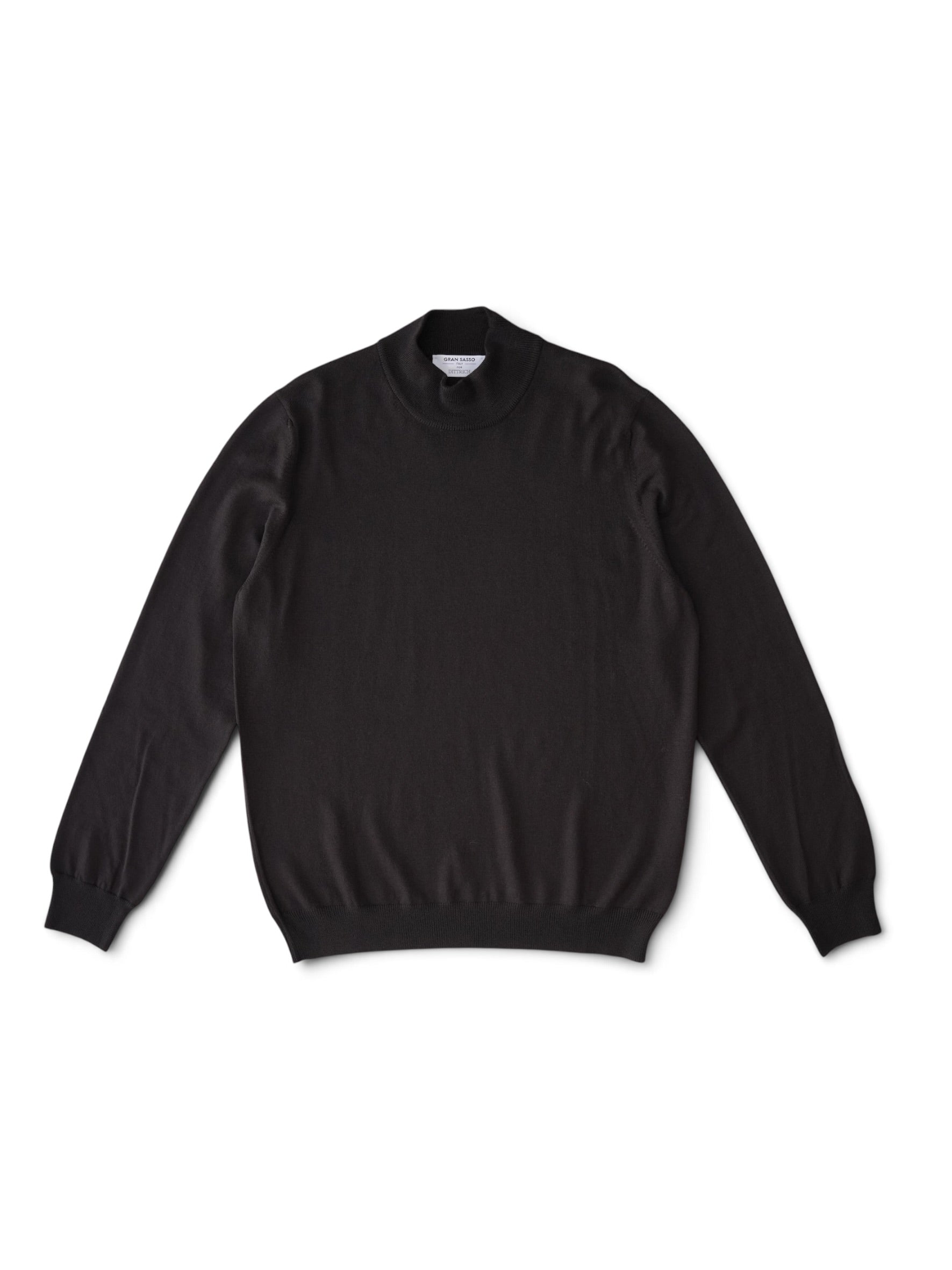 Espressobrauner Pullover mit Stehkragen von Gran Sasso