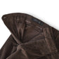 Dunkelbraune Cordhose von Michael Coal – Seitenansicht mit hinterer Paspeltasche