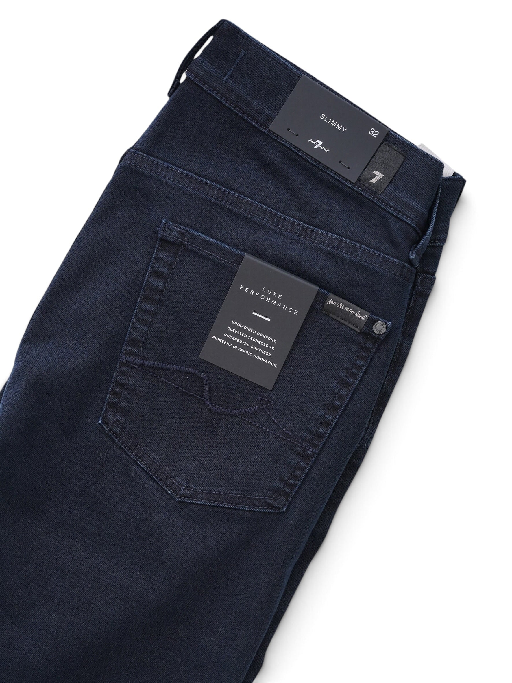 Marineblaue Slimmy-Jeans von 7 For All Mankind – Ansicht 2