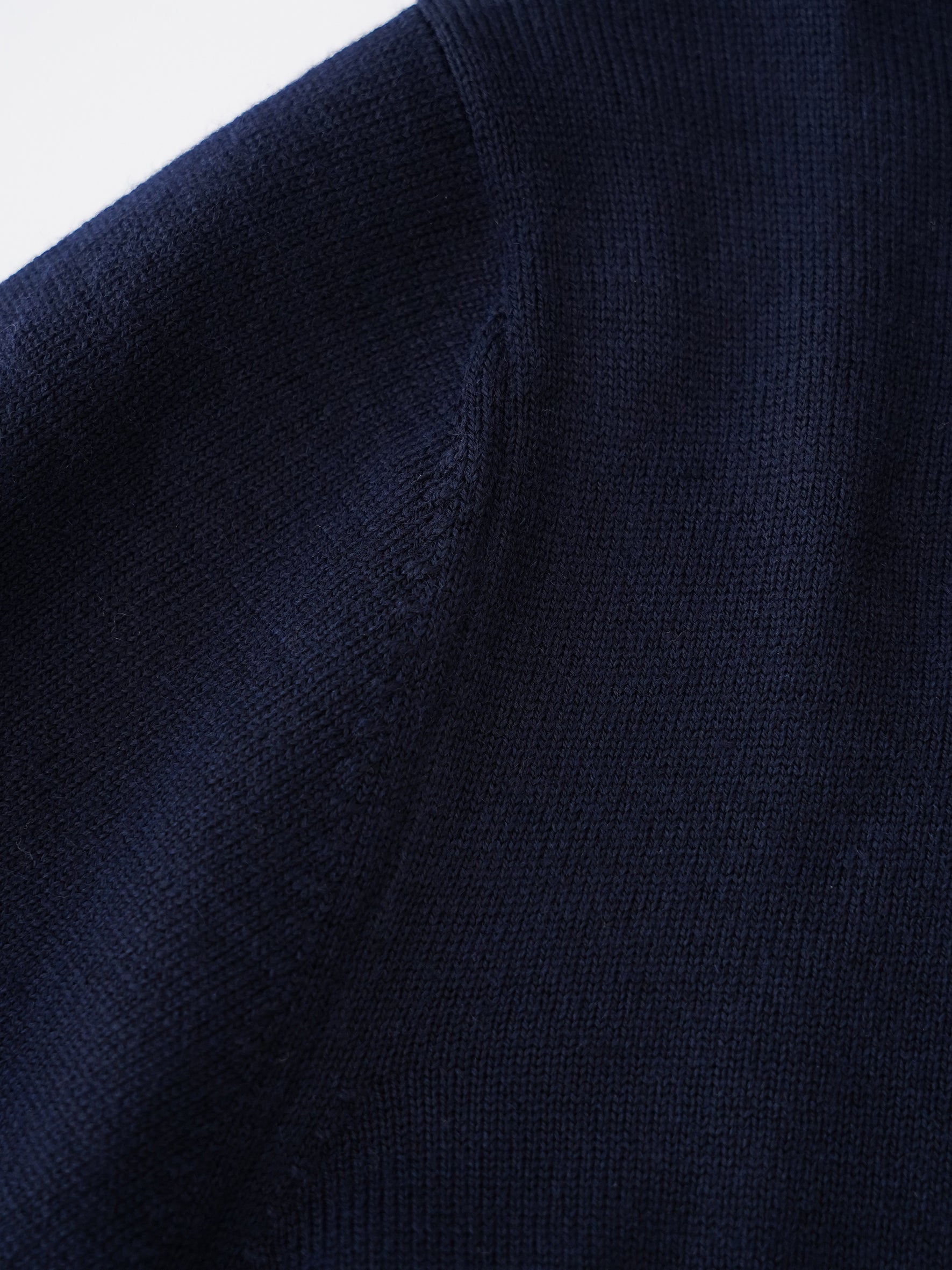 Dunkelblaue Strickjacke mit Reißverschluss von Gran Sasso – Ansicht 3