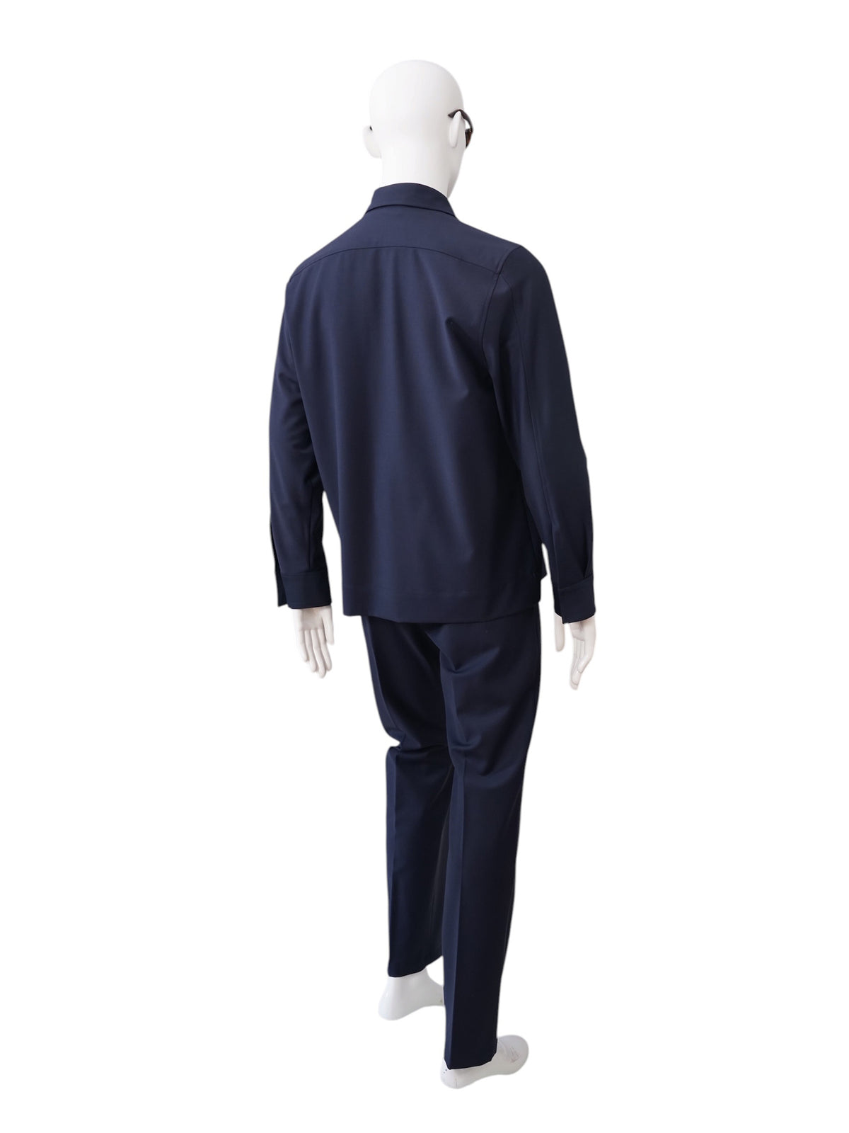 Dunkelblaues Overshirt mit aufgesetzten Taschen von Gran Sasso – Ansicht 5