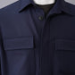 Dunkelblaues Overshirt mit aufgesetzten Taschen von Gran Sasso – Ansicht 2