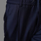 Dunkelblaue Hose mit Kordelzug und Bundfalte von Gran Sasso – Ansicht 2