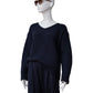 Dunkelblauer Oversize-V-Neck aus Wolle und Cashmere von FFC