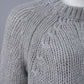 Grau melierte Cashmere-Strickjacke