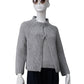 Grau melierte Cashmere-Strickjacke