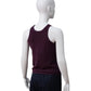 Dunkelbraunes ärmelloses Cashmere-Top