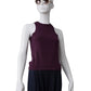 Dunkelbraunes ärmelloses Cashmere-Top