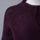 Bordeauxfarbene Cashmere-Strickjacke von S.Marlon – Ansicht 3