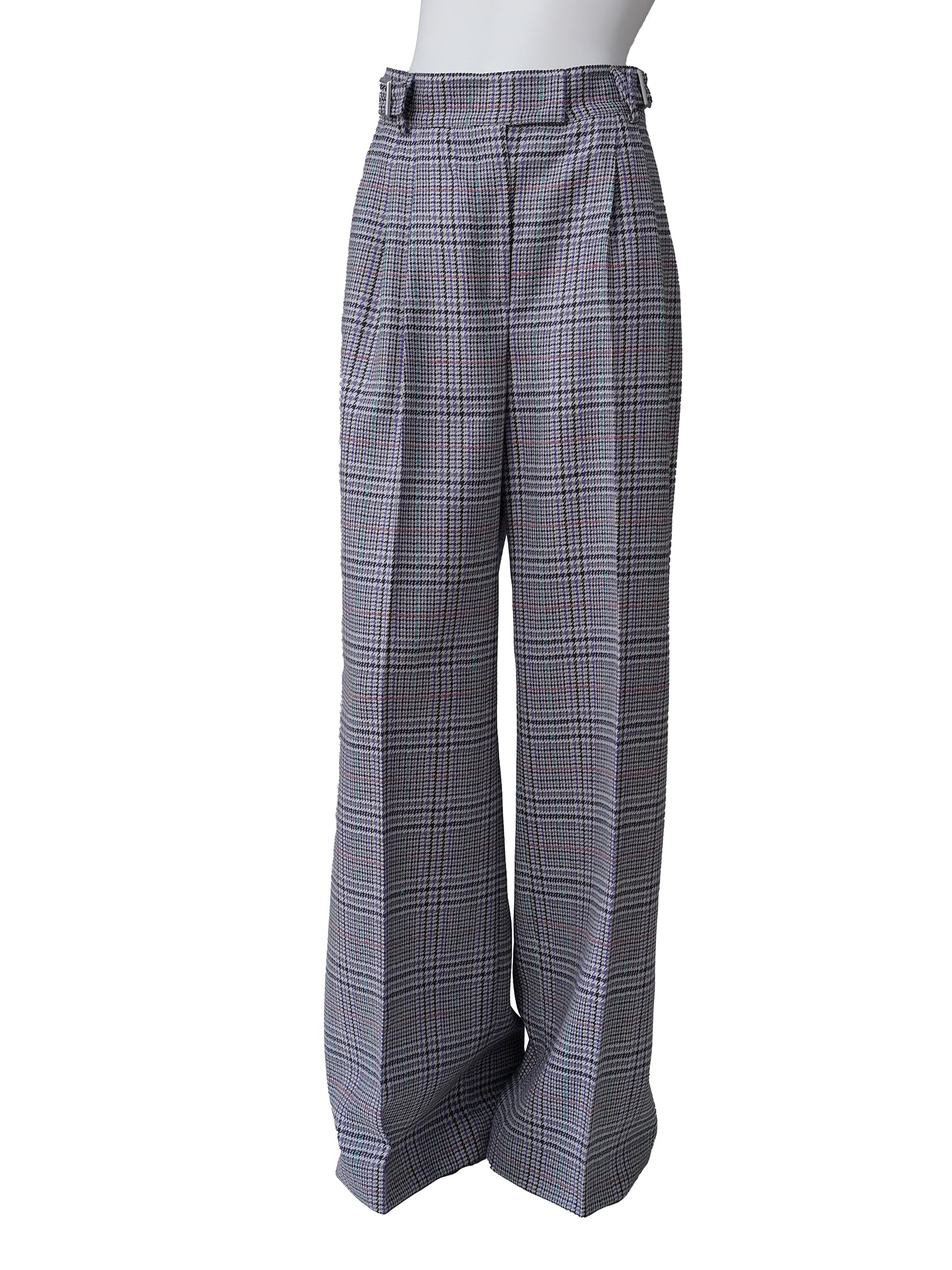 Weite Glencheck-Hose mit Bundfalten von Maison Common