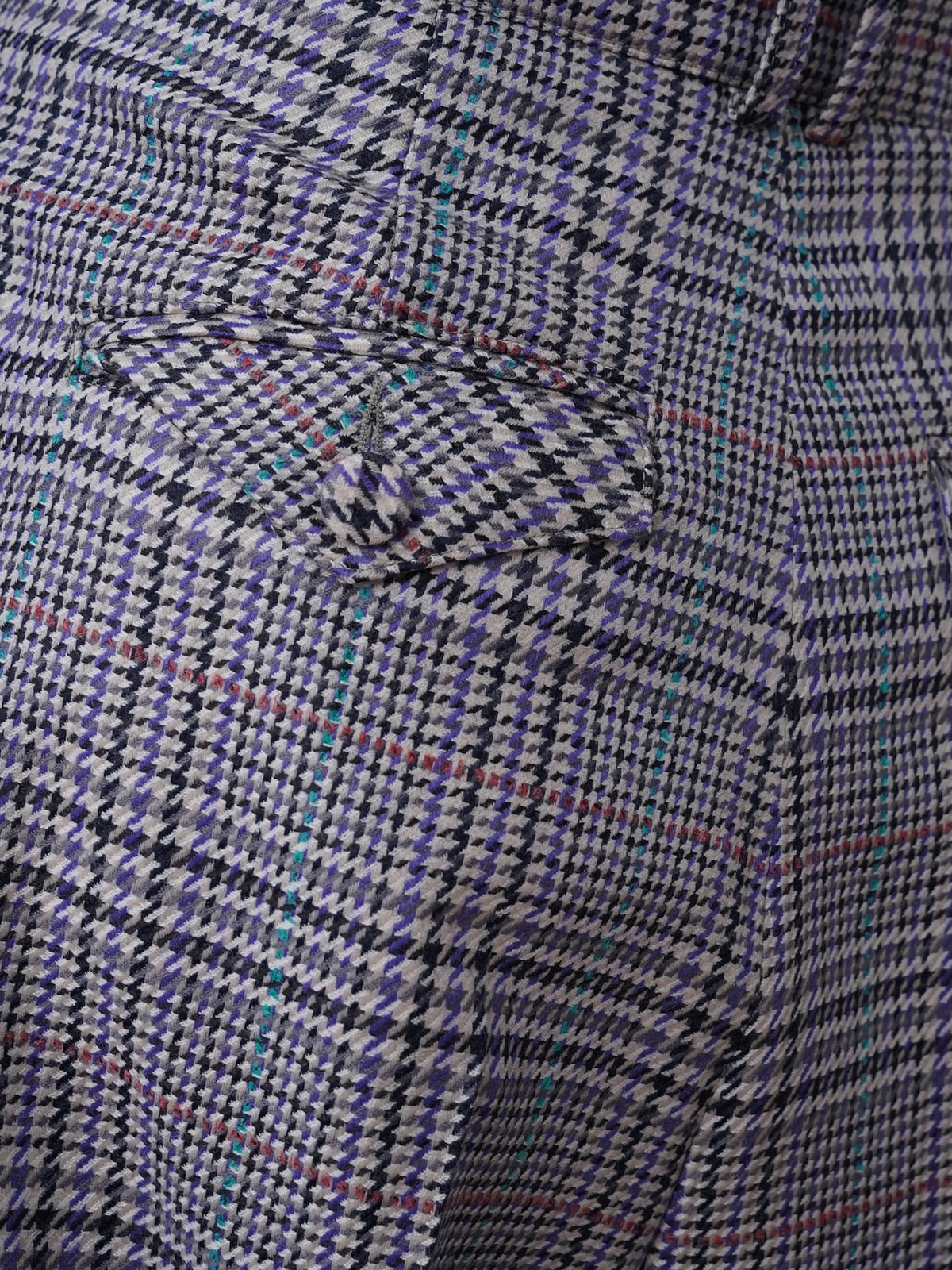 Weite Glencheck-Hose mit Bundfalten von Maison Common – Ansicht 4