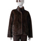 Dunkelbraune Kunstfell-Jacke im Nerz-Look von Betta Corradi