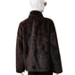 Dunkelbraune Kunstfell-Jacke im Nerz-Look von Betta Corradi – Ansicht 3