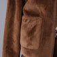 Karamellbraune Wendejacke aus Kunstfell und Velours von Betta Corradi – Ansicht 7