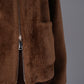 Karamellbraune Wendejacke aus Kunstfell und Velours von Betta Corradi – Ansicht 2