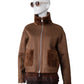 Karamellbraune Wendejacke aus Kunstfell und Velours von Betta Corradi – Ansicht 4
