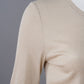 Sandbeiges Langarmshirt in Lurex-Optik von S.Marlon – Ansicht 2