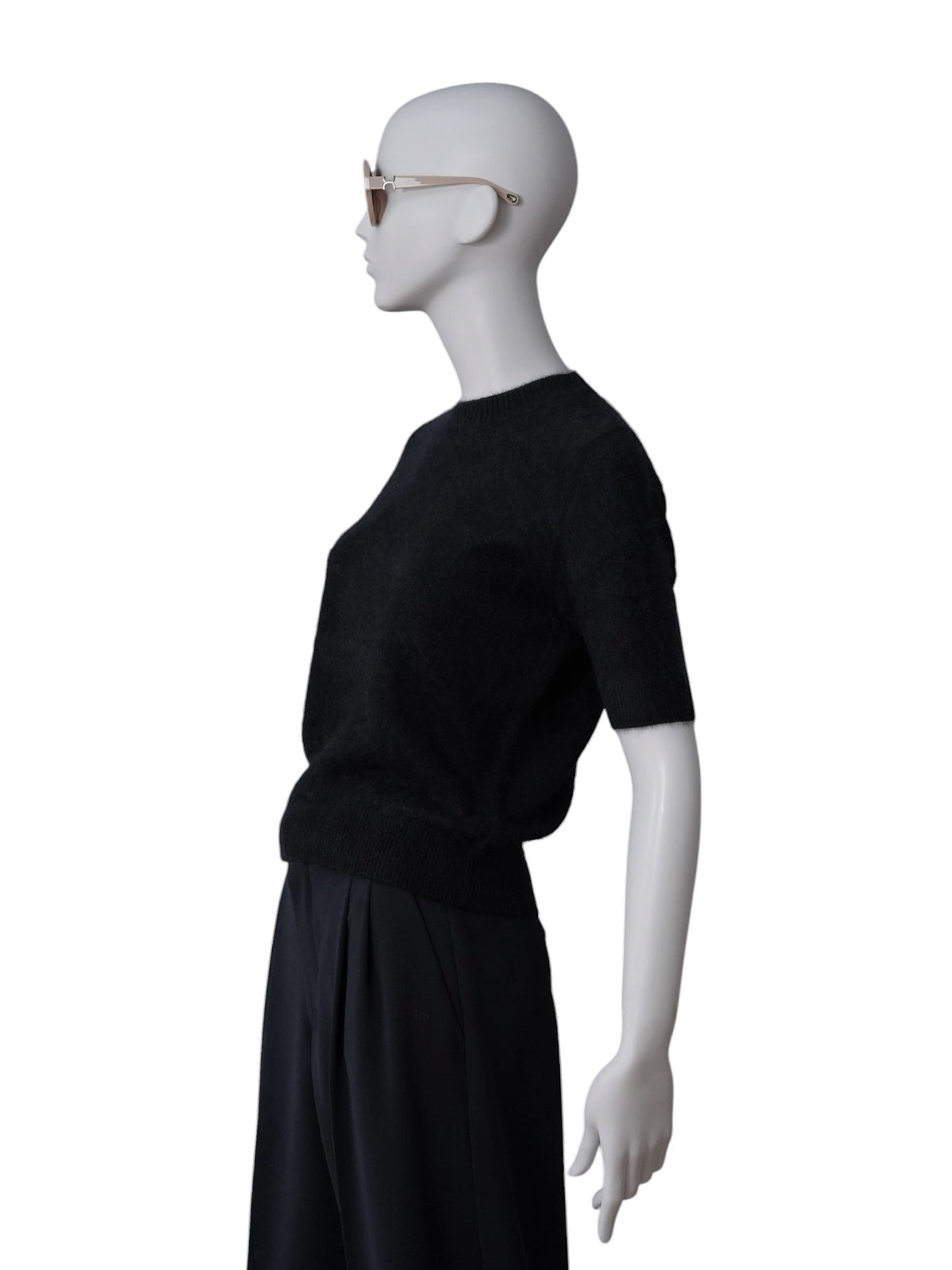 Schwarzer Kurzarmpullover aus Wolle und Kaschmir von Dorothee Schumacher – Ansicht 3