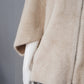 Beige wendbares Kunstfell-Cape mit Kapuze von Betta Corradi – Ansicht 4