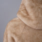 Beige wendbare Kunstfell-Jacke mit Kapuze von Betta Corradi – Ansicht 3