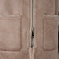 Beige wendbare Kunstfell-Jacke mit Kapuze von Betta Corradi – Ansicht 4