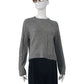 Grau melierter Strickpullover aus Wolle und Lyocell von S.Marlon