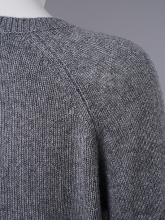 Grau melierter Strickpullover aus Wolle und Lyocell von S.Marlon – Ansicht 4