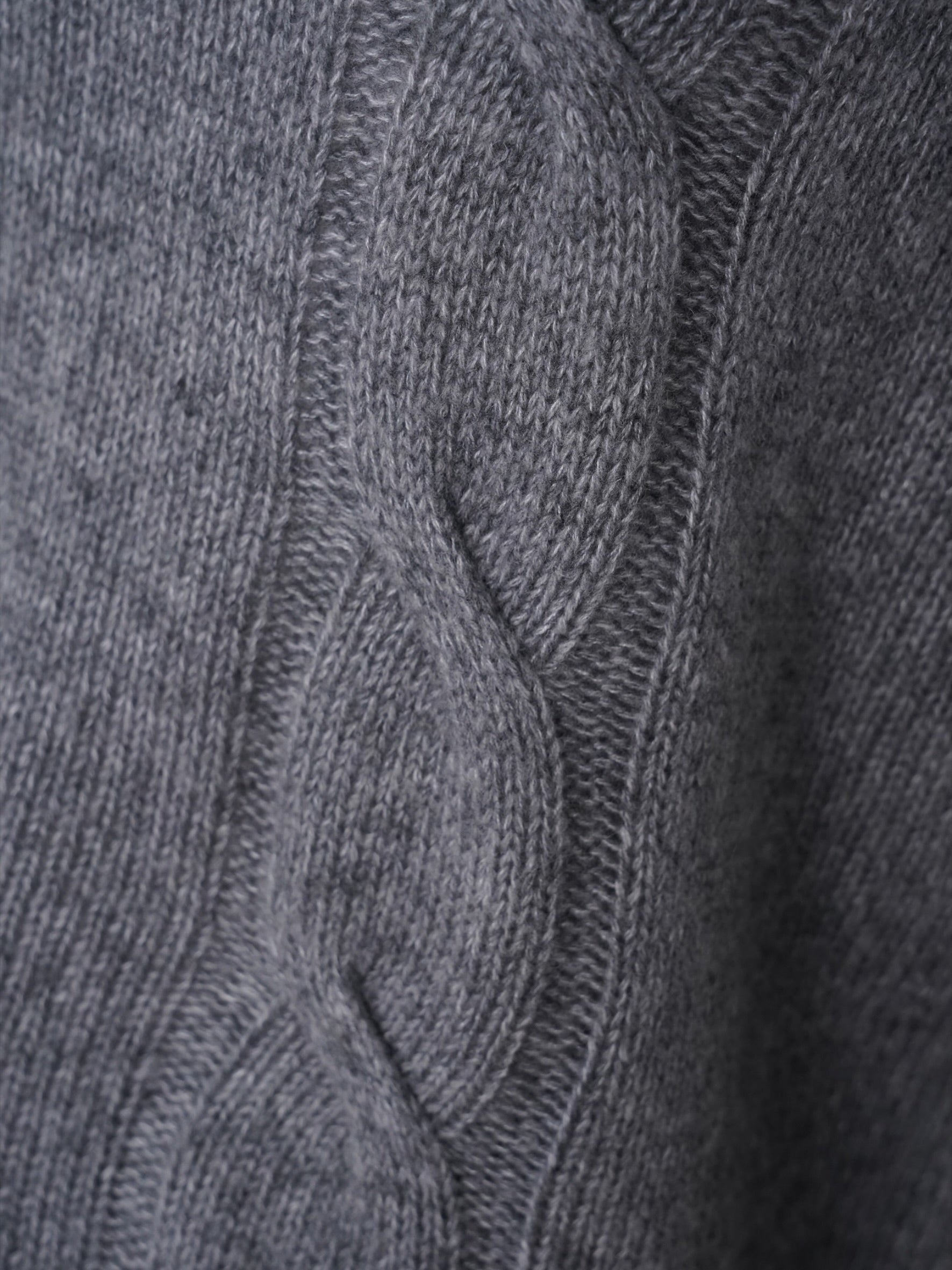 Grau melierter Strickpullover aus Wolle und Lyocell von S.Marlon – Ansicht 2