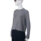Grau melierter Strickpullover aus Wolle und Lyocell von S.Marlon – Ansicht 5