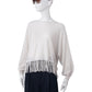 Cremefarbener Cashmere-Pullover mit Fransensaum von S.Marlon – Ansicht 5