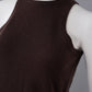 Dunkelbraunes ärmelloses Cashmere-Top von S.Marlon – Ansicht 3
