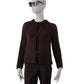 Dunkelbraune Cashmere-Strickjacke von S.Marlon