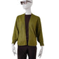 Olivgrüne offene Strickjacke aus Wolle und Lyocell von S.Marlon