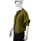 Olivgrüne offene Strickjacke aus Wolle und Lyocell von S.Marlon – Ansicht 2