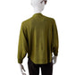 Olivgrüne offene Strickjacke aus Wolle und Lyocell von S.Marlon – Ansicht 3