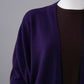 Lila offene Strickjacke aus Wolle und Lyocell von S.Marlon – Ansicht 2