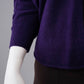 Lila offene Strickjacke aus Wolle und Lyocell von S.Marlon – Ansicht 4